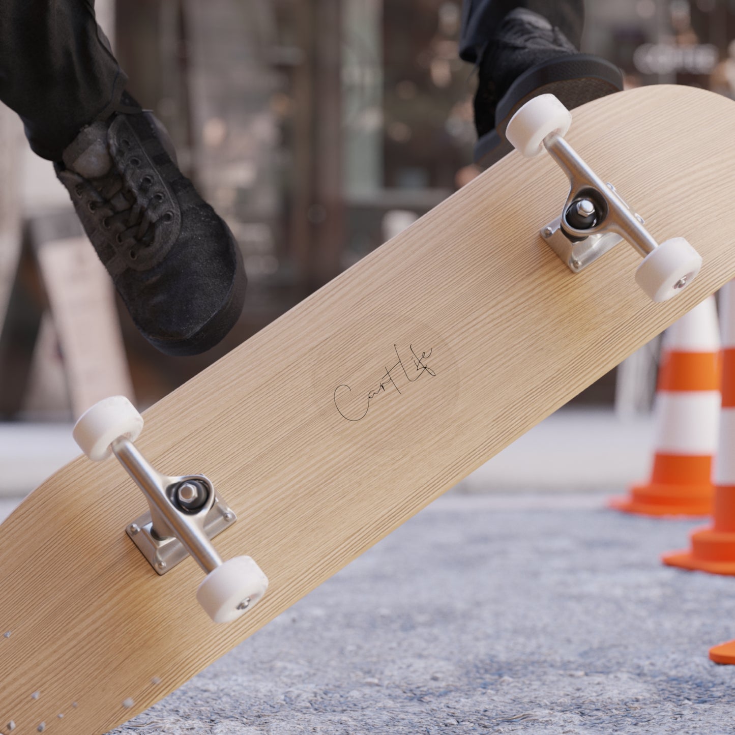 'Cart Life' Round Transparent Outdoor Sticker — Weatherproof Vinyl Decal
